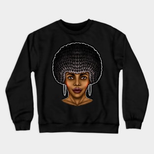 Afro girl Afro woman Afro queen beautiful Afro girl Crewneck Sweatshirt